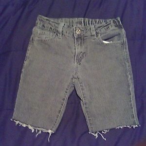 Black and grey faded shorts
